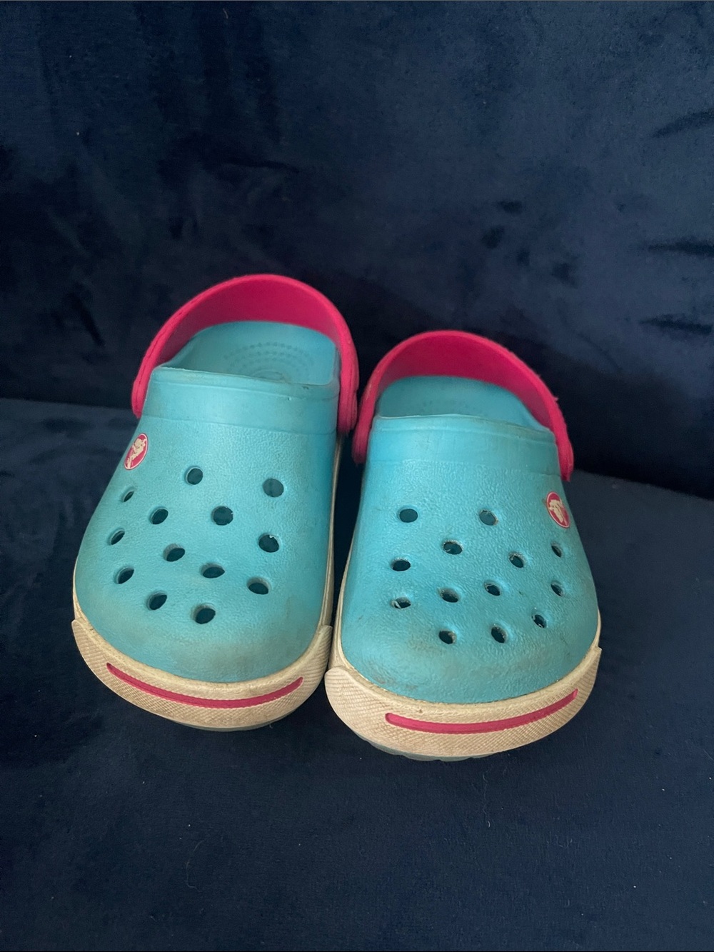 Crocs Kids Aqua and Pink Shoes